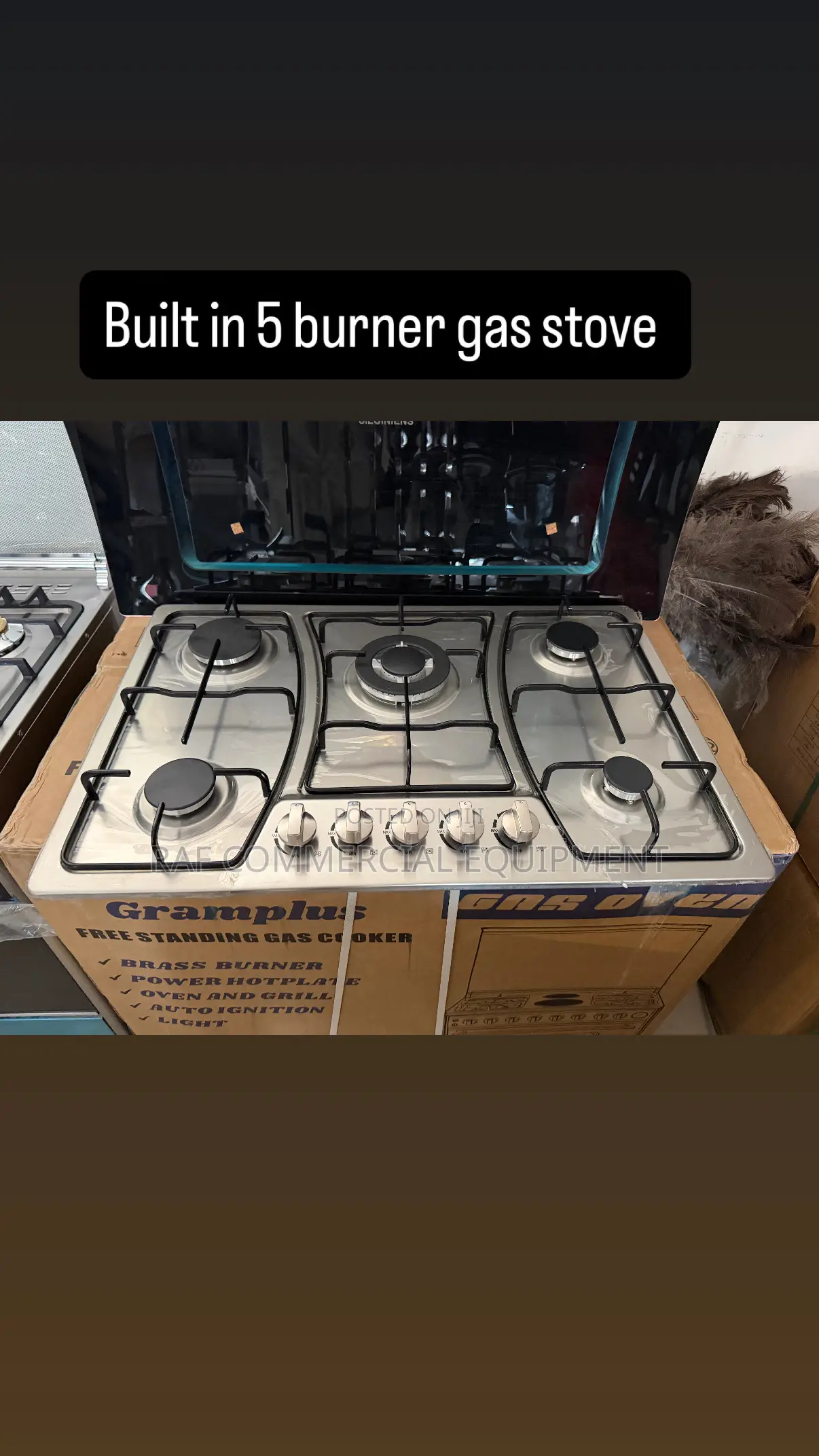 Built In 5 Burner Gas Stove Tabletop