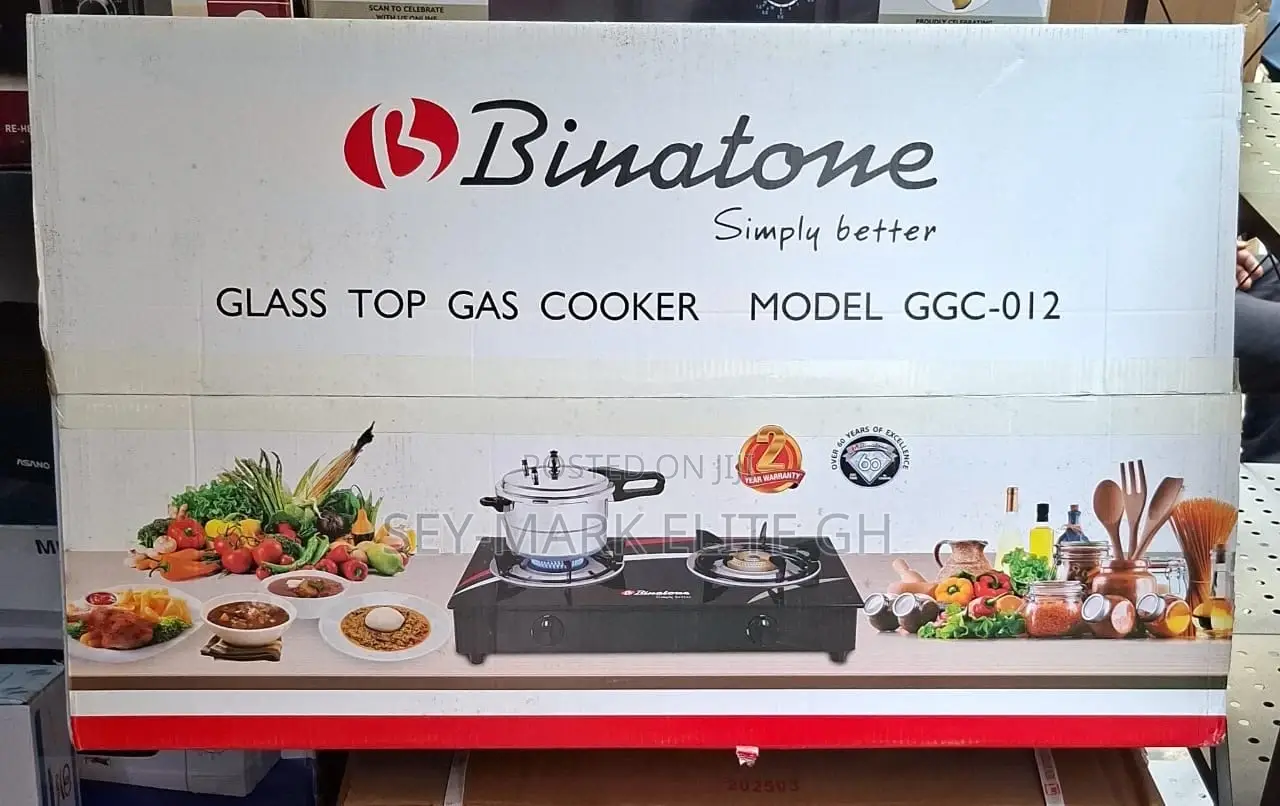 Binatone 2 in 1 Glass Top Burner