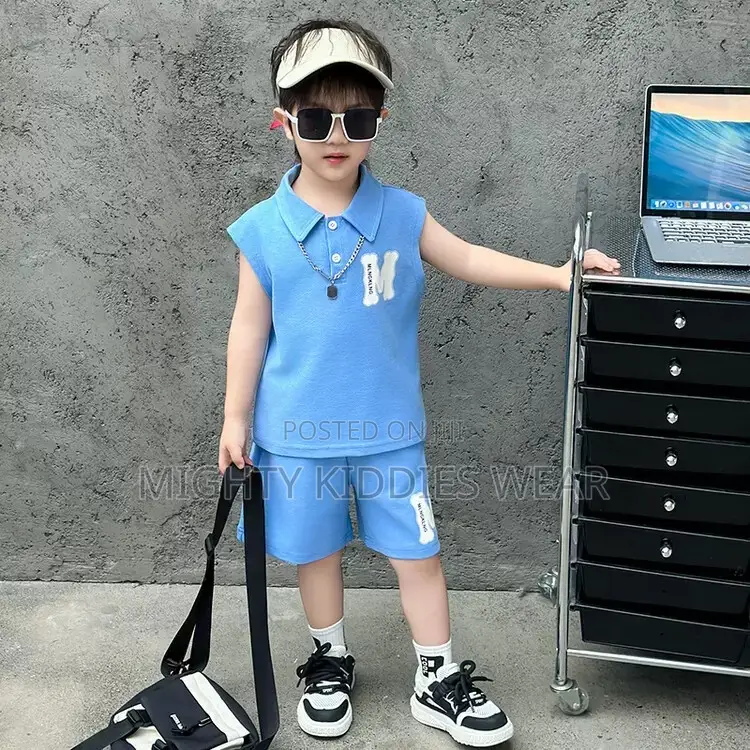 Boys' Lapel Sleeveless Vest Suit Casual Two-Piece Ages 5-6yrs