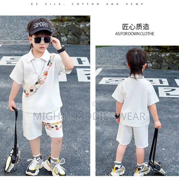Boys Summer Short-Sleeved Suit Trendy Sports Fashionable Ages 5-6yrs