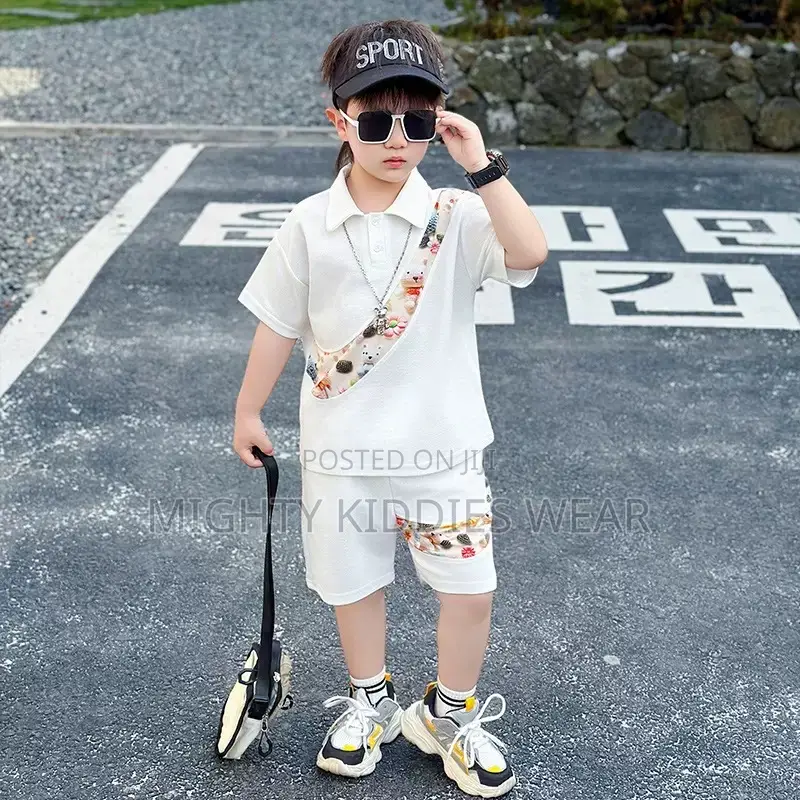 Boys Summer Short-Sleeved Suit Trendy Sports Fashionable Ages 5-6yrs
