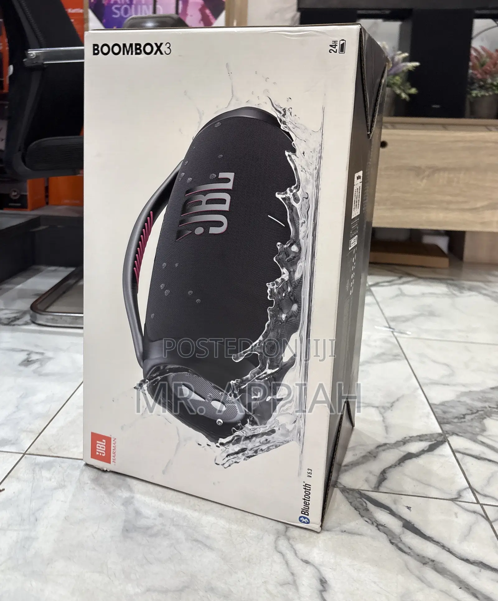 Long Lasting JBL Boombox 3 Premium Speaker(Black) 