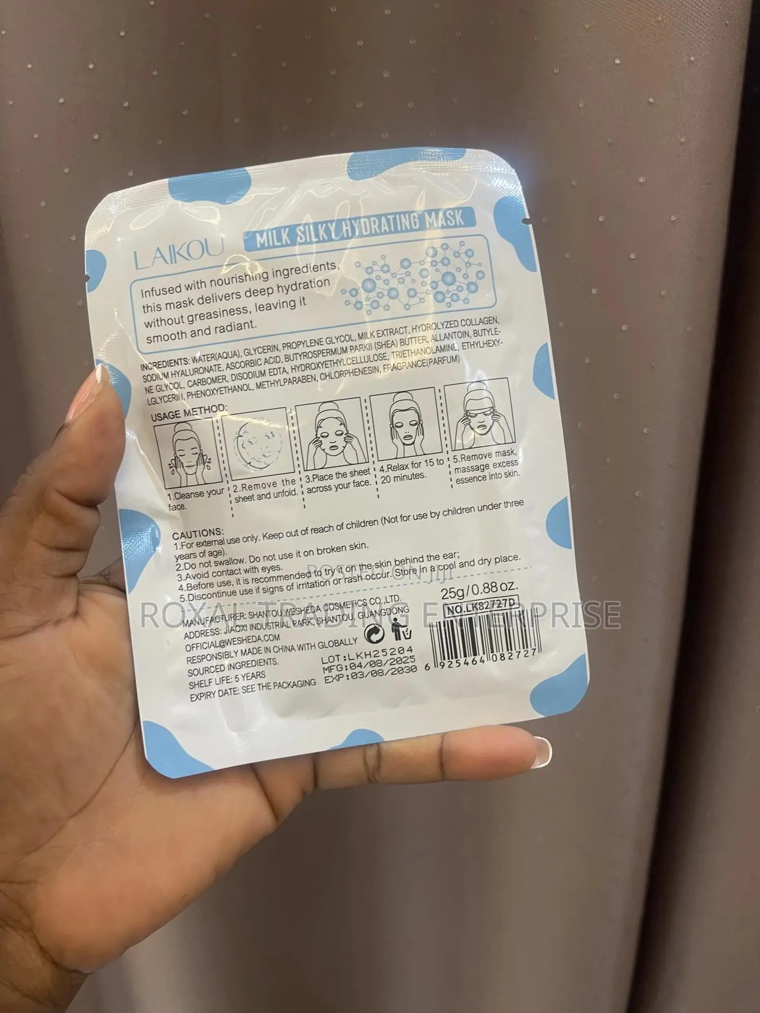 10 Pieces Milk Face Masks