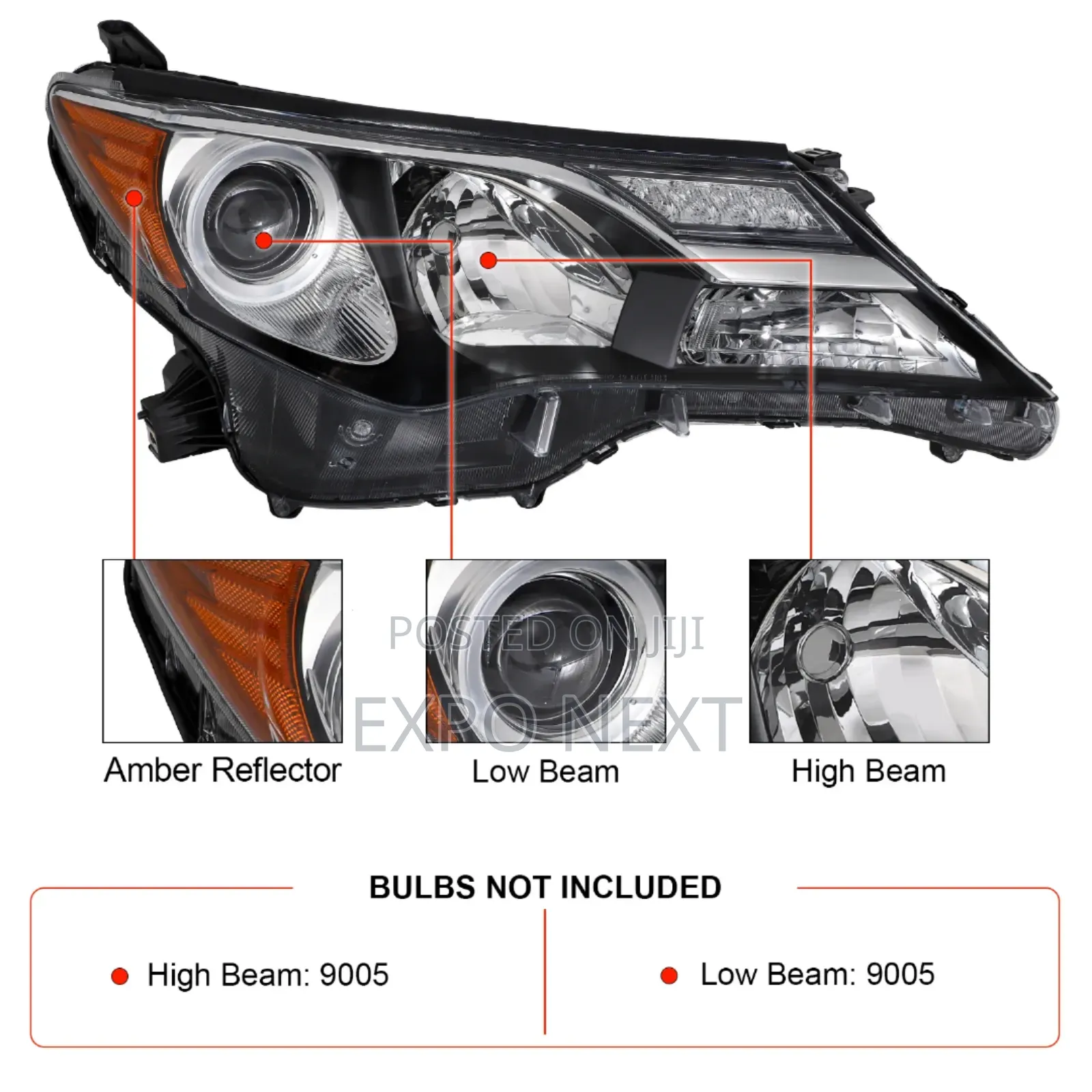 2016-2017 Toyota Rav4 Headlight Halogen Pair