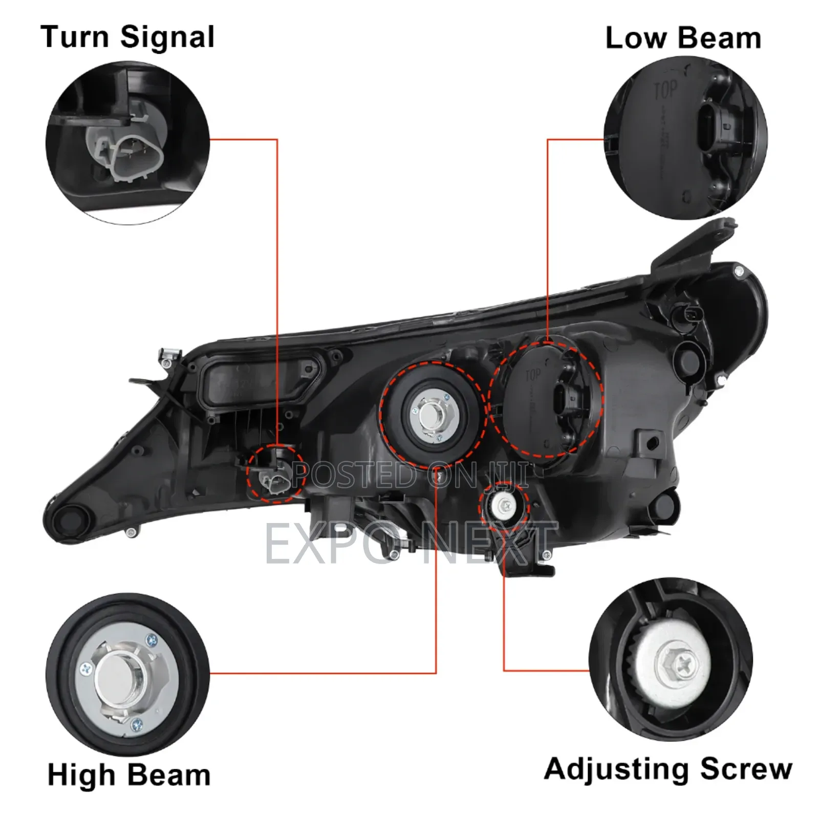 2016-2017 Toyota Rav4 Headlight Halogen Pair