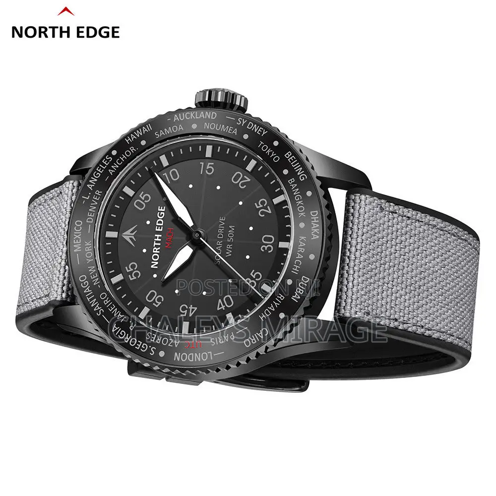 North Edge Mach Solar Outdoor Watch and Waterproof.