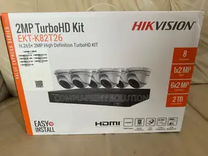 Hikvision Ekt-K82t26 8-Ch DVR + 6qtys 2mp Night Vision Turret Camera