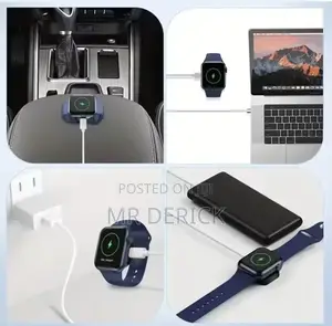 Portable Wireless Watch Charger Type C Two Interfaces for Apple Watch