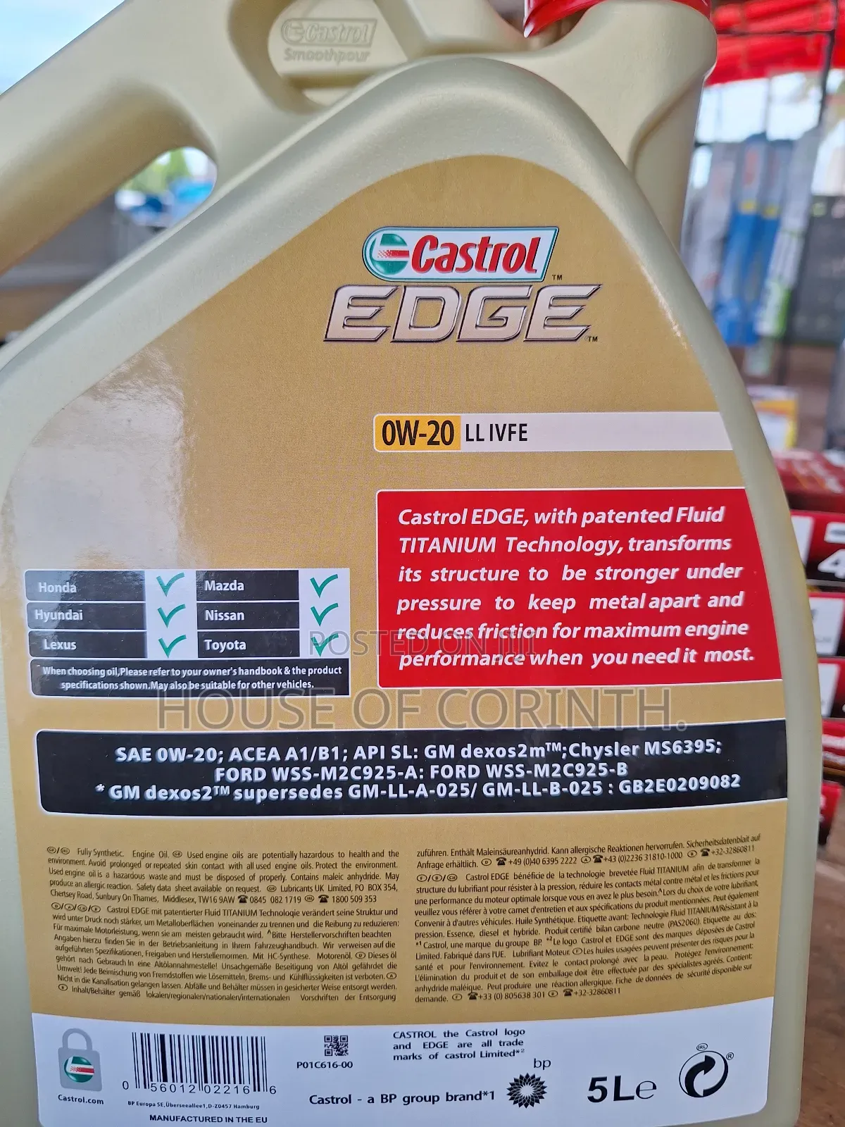 Castrol 0w20 Edge, Engine Oil 5l