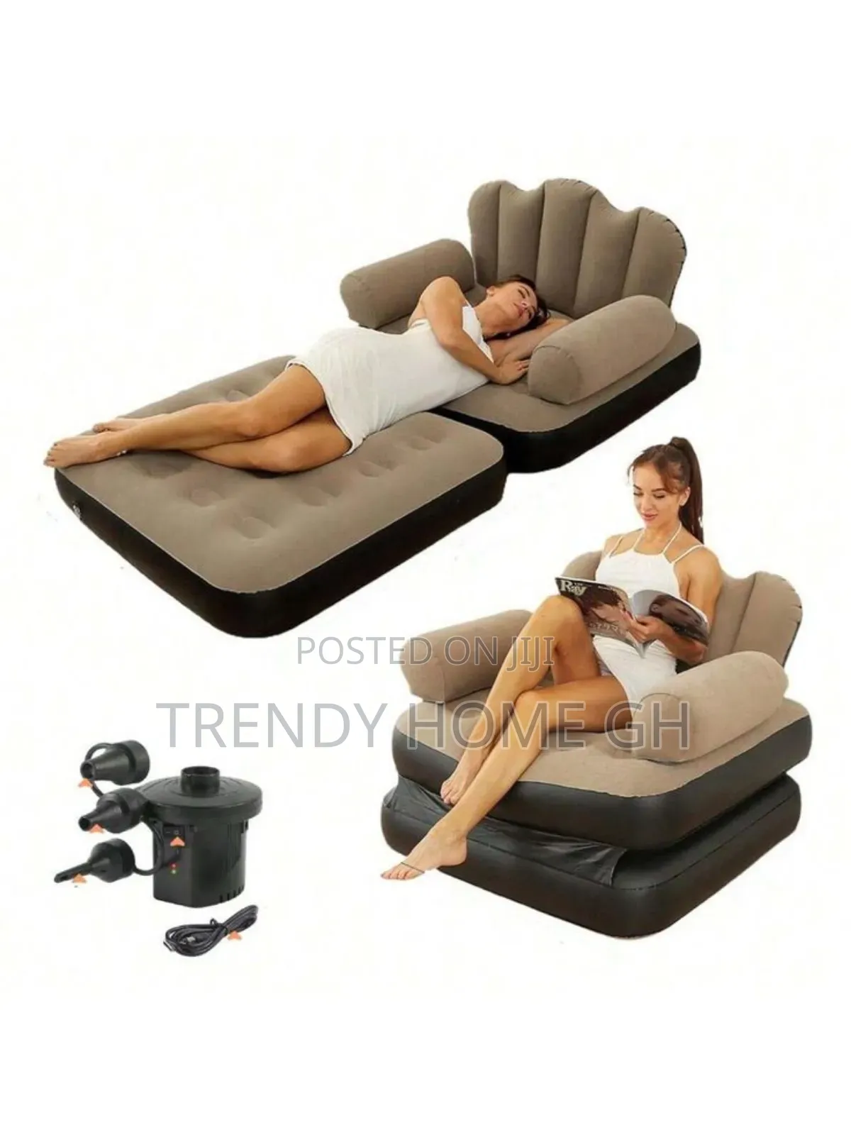 Trendy Inflatable Sofa Easy to Set Up, Easy to Store!