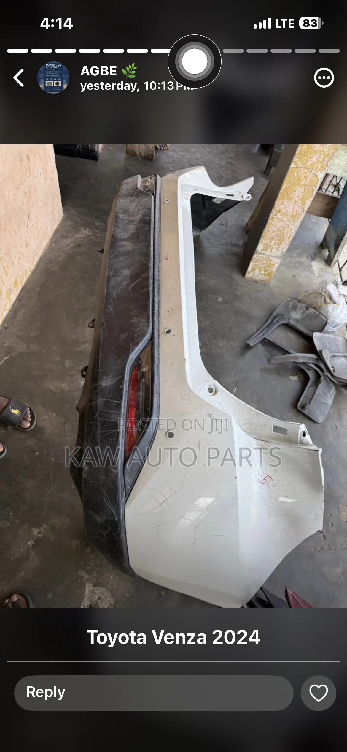 2020-2024 Rear Or Back  Bumper For Toyota Venza