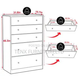 Chest of Drawers (Black Iin)
