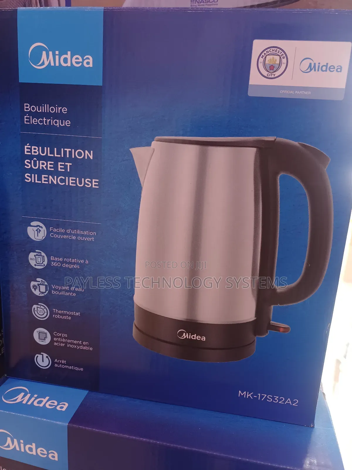 Midea Electric Kettle Stainless Steel 1.7ltrs