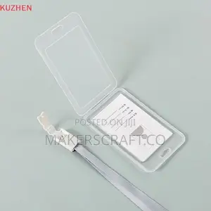 Id Holder / Card Holder, Colored Transparent. Id Badge.