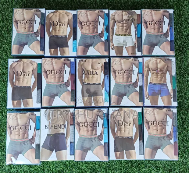 Fast Delivery In Ghana — 100% Cotton Zara, Gucci, Dior Boxers #Tryahu