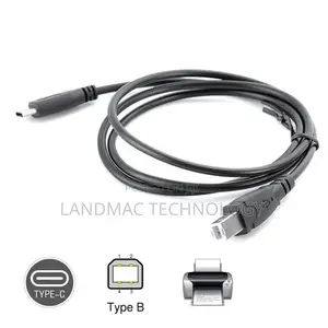 Usb-B to Usb-C Cable – 2m High-Speed Printer Transfer