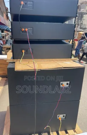 3piece 12inches Line Array Speakers With Martins Audio Bass & Rack Set