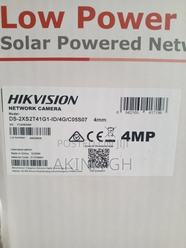Hikvision 4mp Bullet Solar Network Camera Ds-2xs2t41g1-Id/4g 2