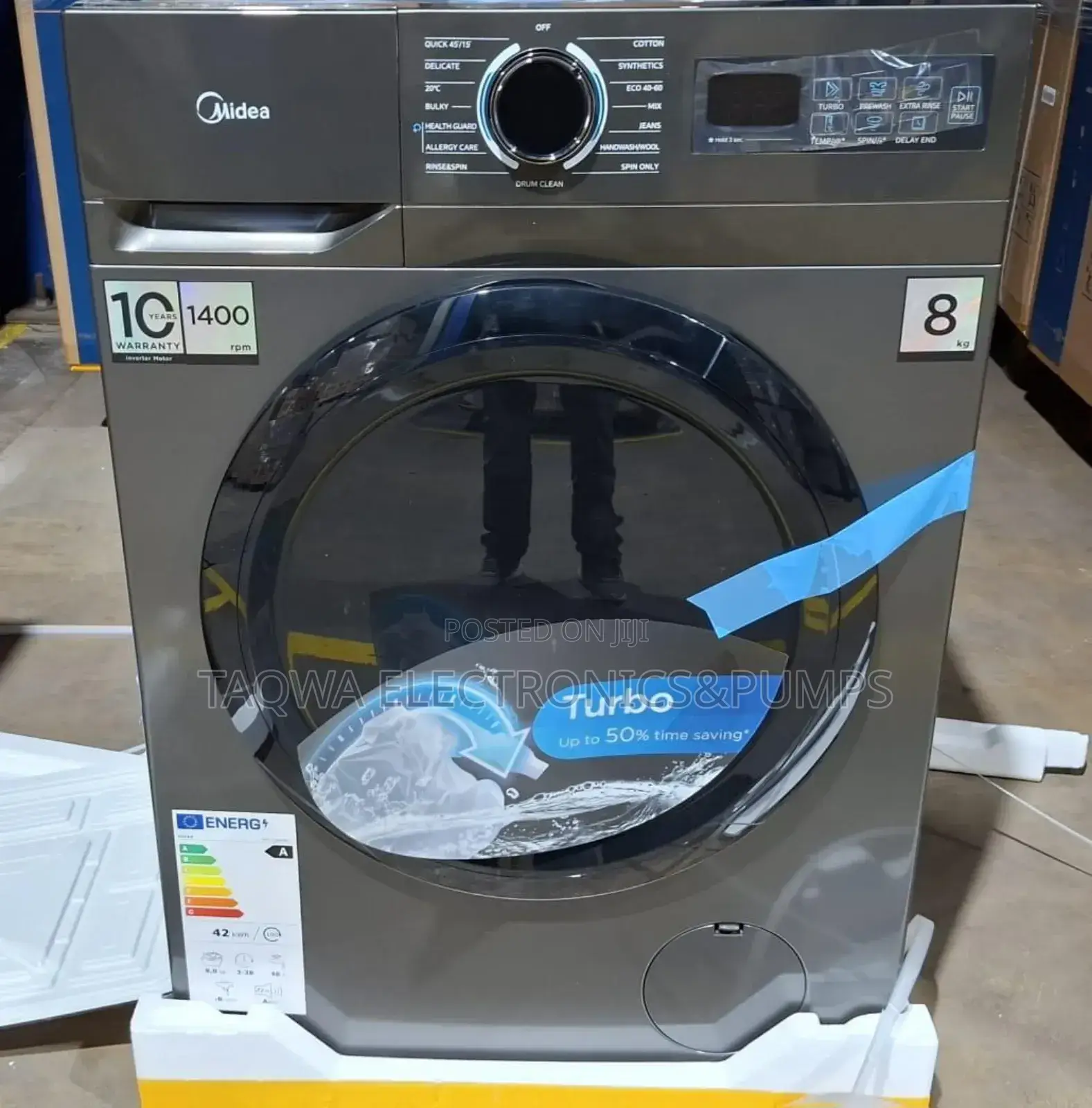 Durable Midea Front Load Full Automatic Washing 8.0kg