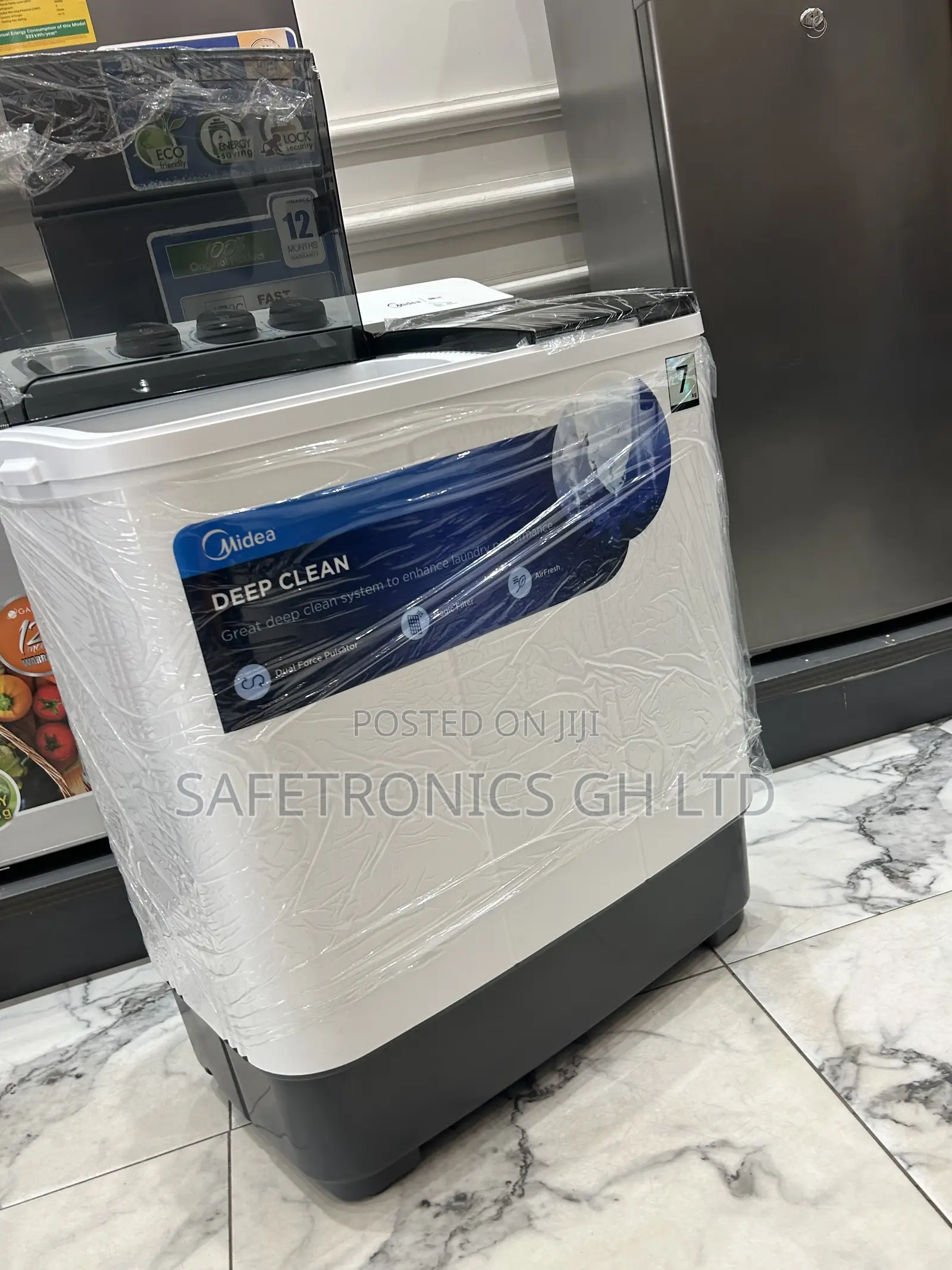 Stock Authentic White 7kg Top Loader Semiautomatic White Midea Washer