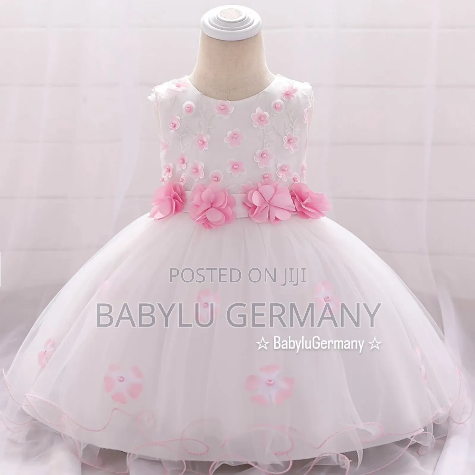 White and Pink Princess Ballgown
