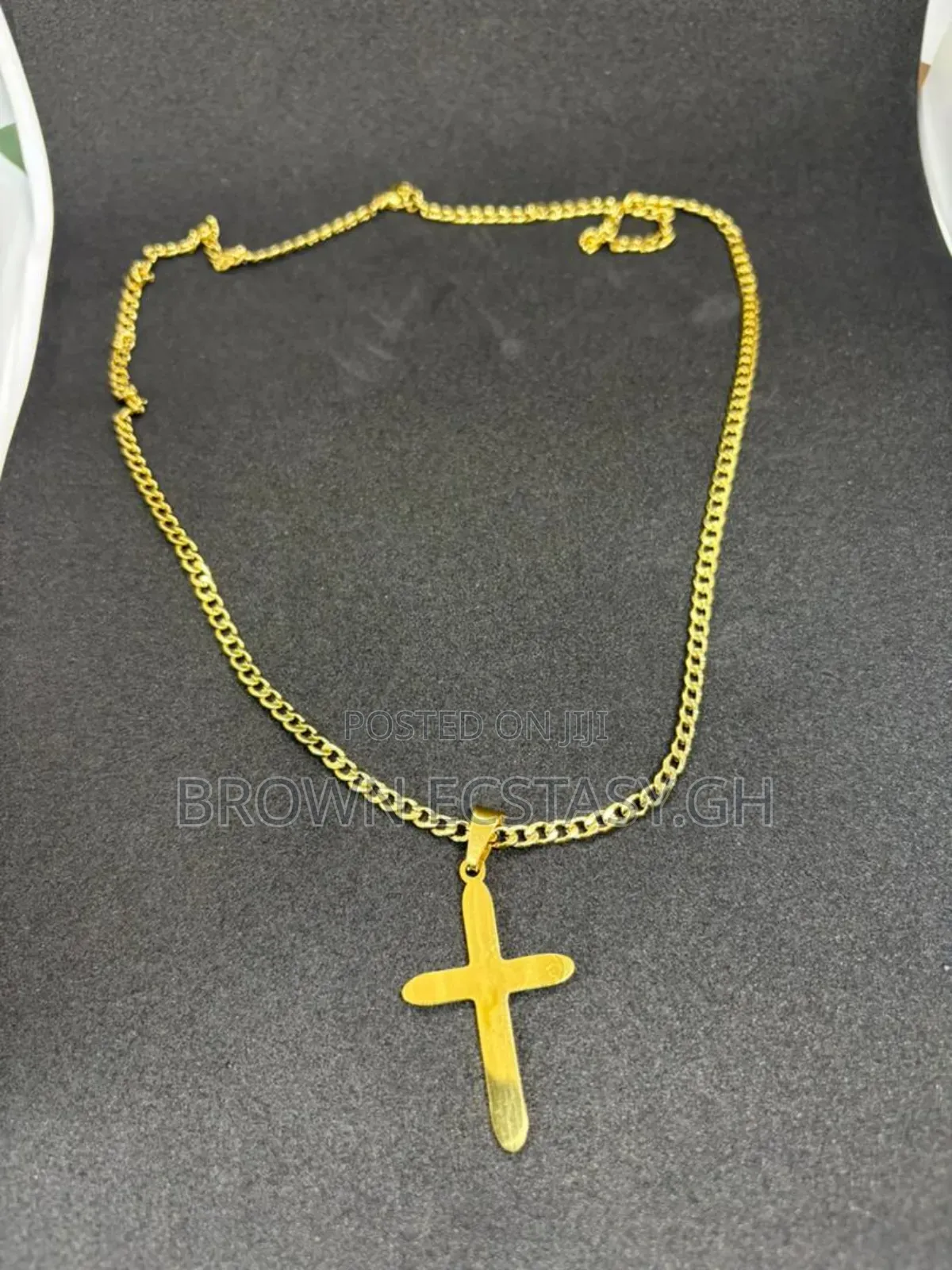 Glossy Cross Necklace ( Available in Silver or Gold)