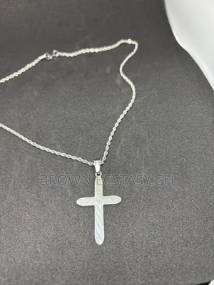 Glossy Cross Necklace ( Available in Silver or Gold)