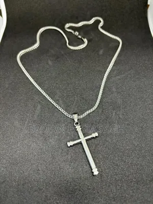 Round Tip Cross Necklace ( Available in Gold or Silver)