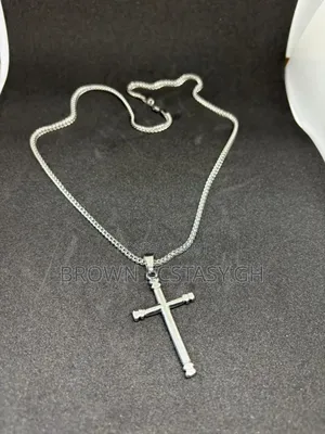 Round Tip Cross Necklace ( Available in Gold or Silver)