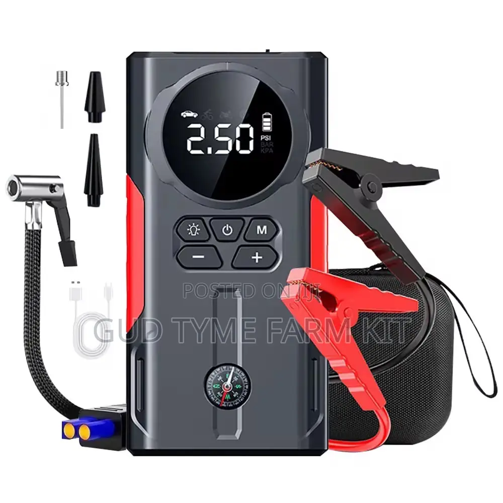 Portable 6 in 1 Jump Starter Car Battery Booster