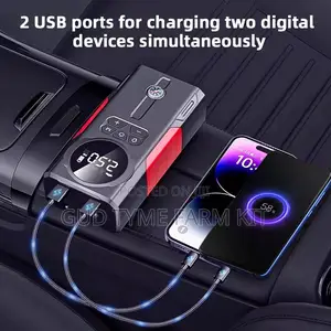 Portable 6 in 1 Jump Starter Car Battery Booster