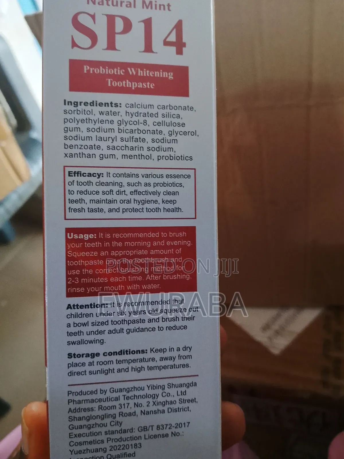 Sp 14 Probiotic Whitening Toothpaste