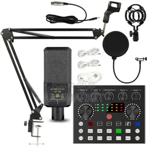 Lgt240 Condenser Microphone With V8s Mixer Sound Card Kit