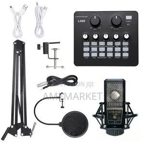 Lgt240 Condenser Microphone With V8s Mixer Sound Card Kit
