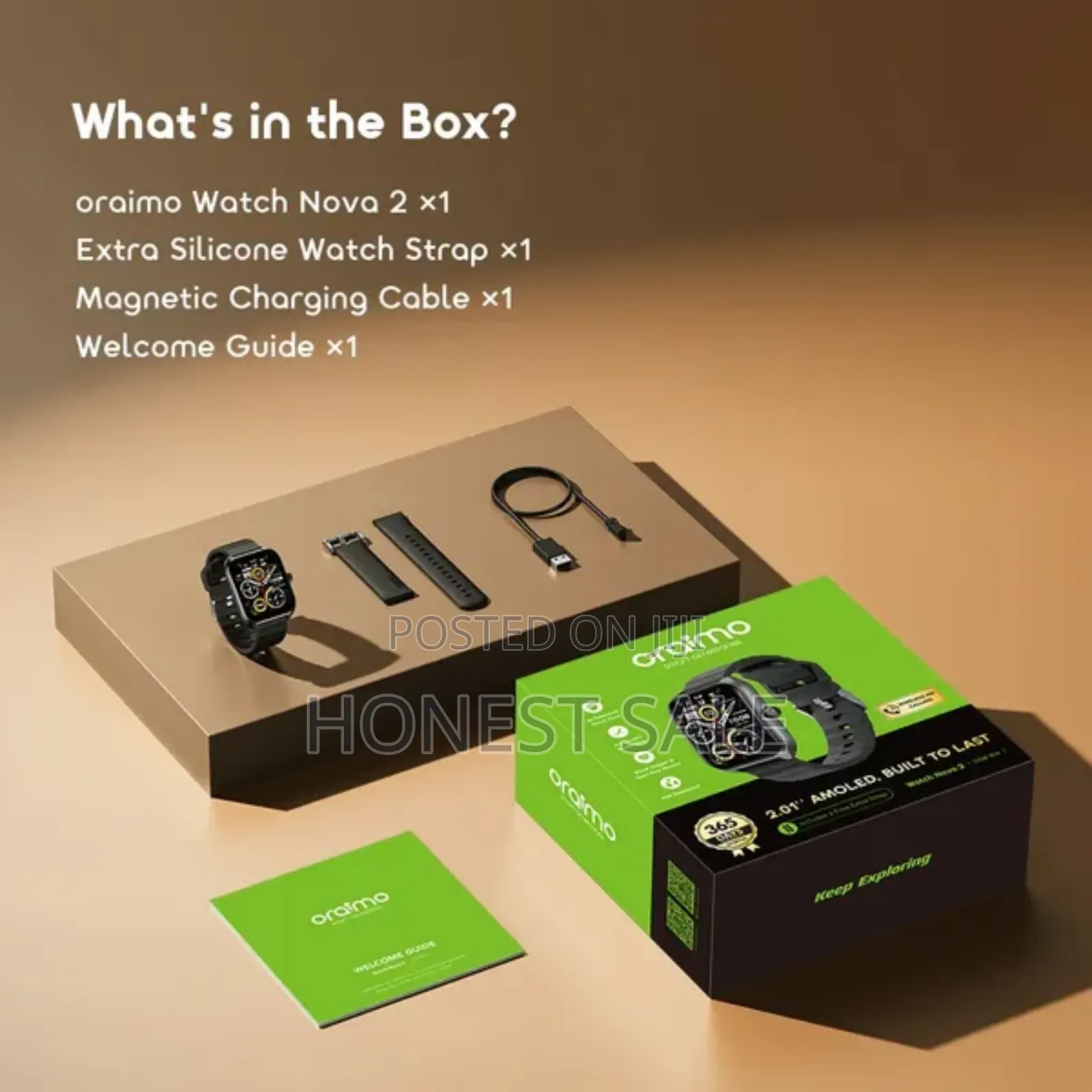 Oraimo Watch Nova 2 2.01" Amoled Ip68 Curved Touchscreen Smart Watch