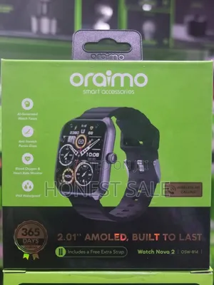 Oraimo Watch Nova 2 2.01" Amoled Ip68 Curved Touchscreen Smart Watch