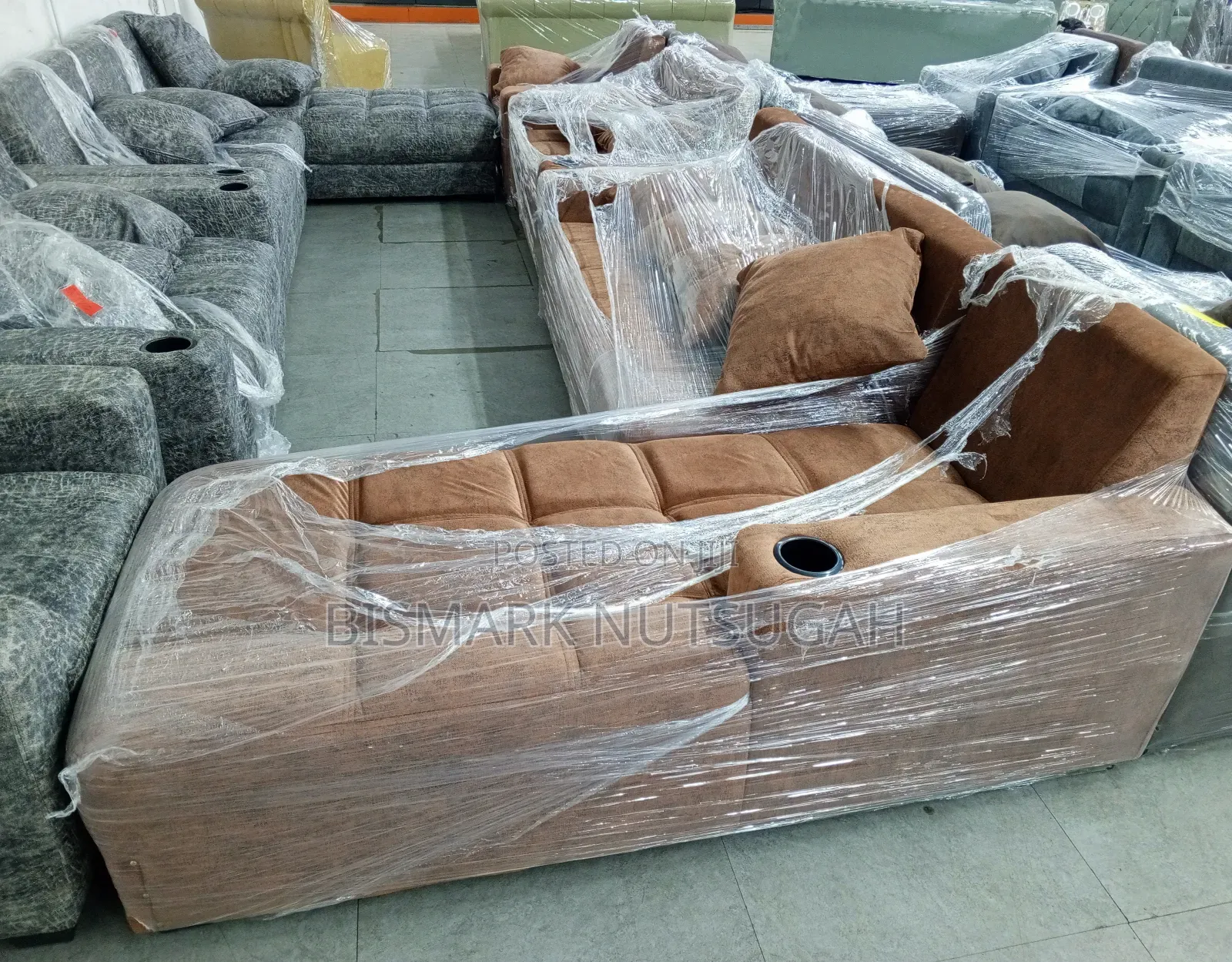 3 Set L- Shaped + Single Sofa Chair