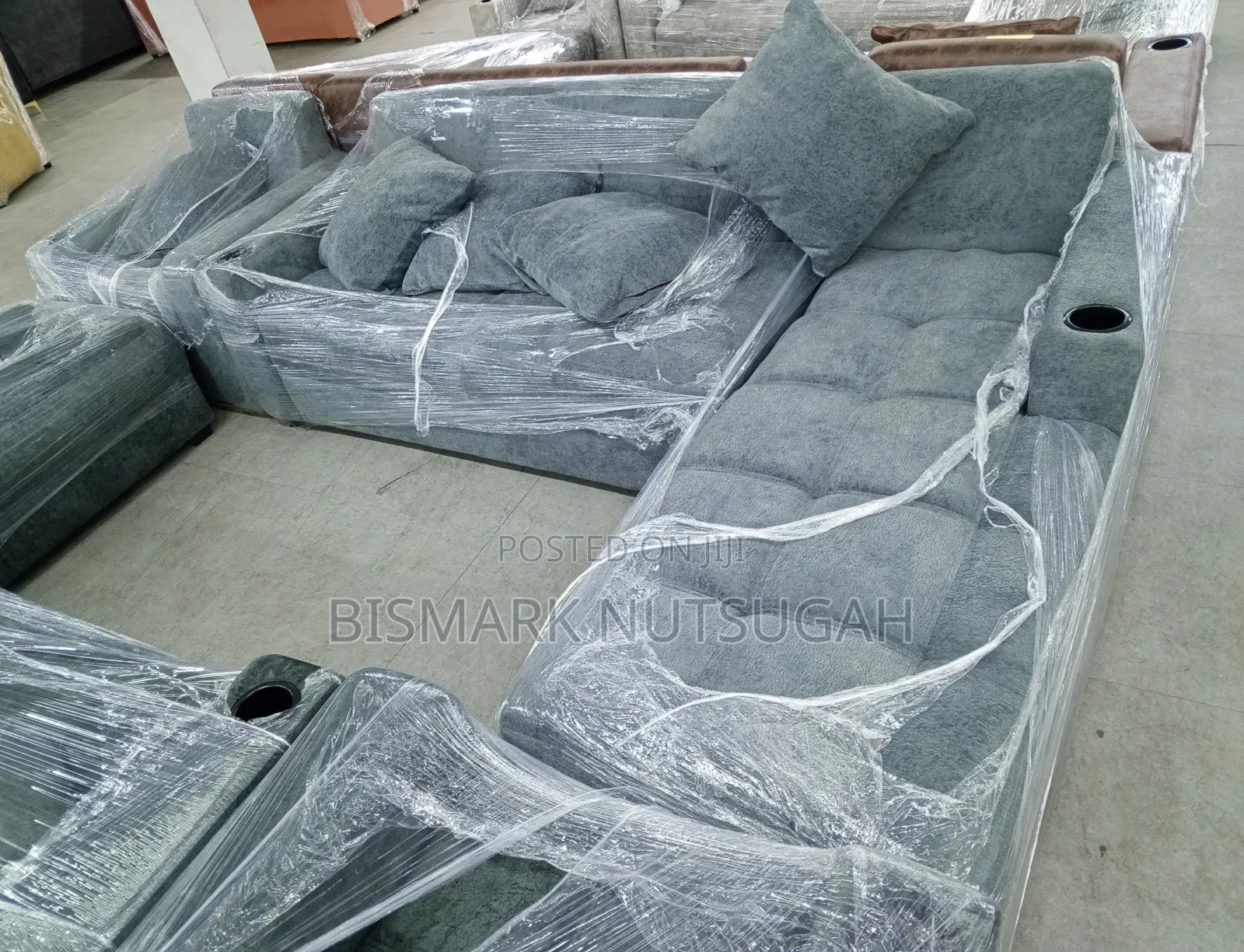 3 Set L- Shaped + Single Sofa Chair