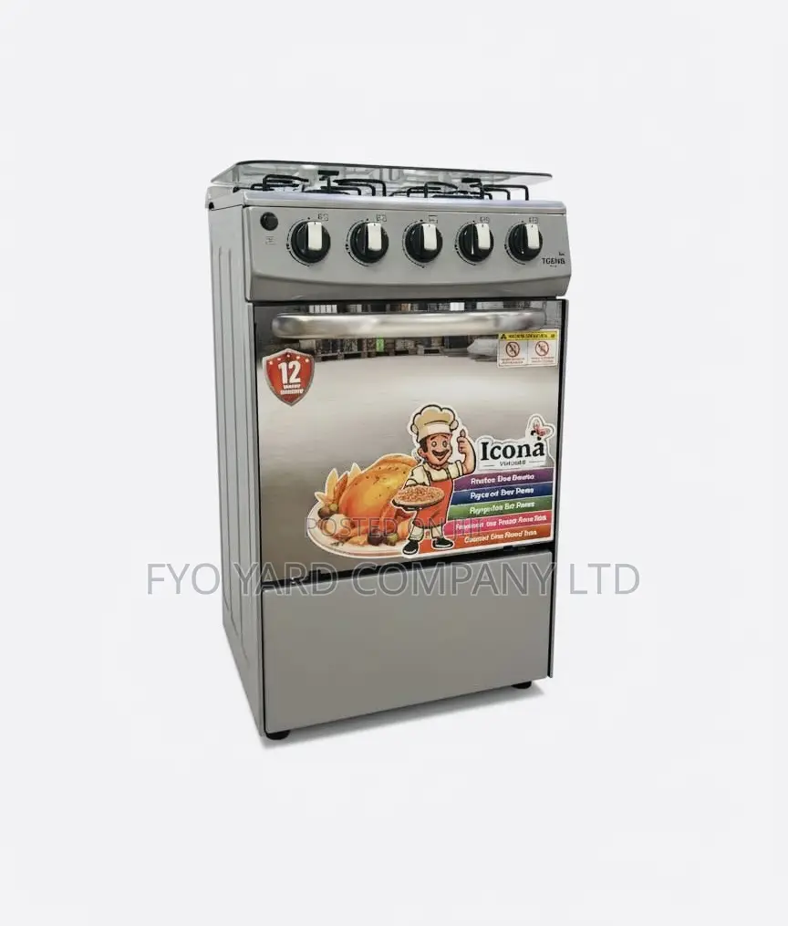 Icona 4 Burner 50x50 Aunto Ignition Gas Cooker With Oven