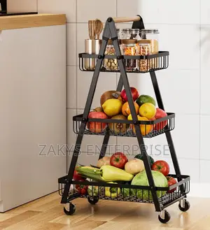 Vegetable Trolley Basket 3 Tier