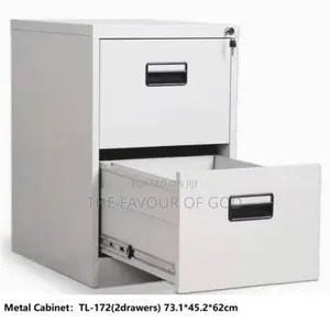Solid 2 Drawer Metal Cabinet