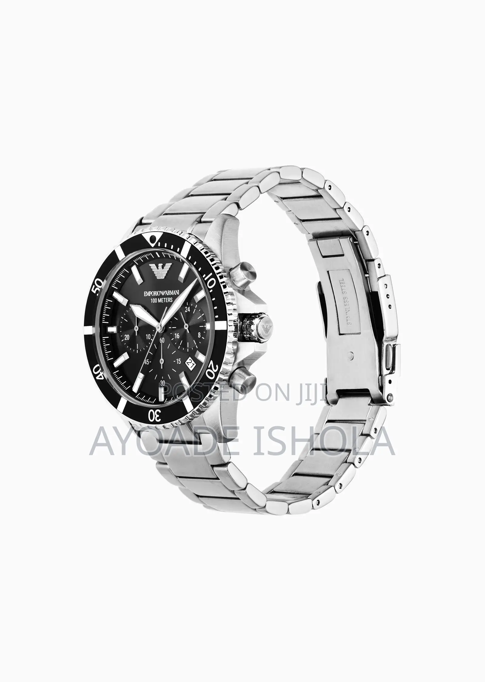 Emporio Armani Men's Silver Stainless Steel World Explorer Analogue