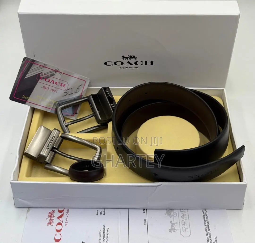 Luxury Double Buckle Men’S Reversible Belt Set
