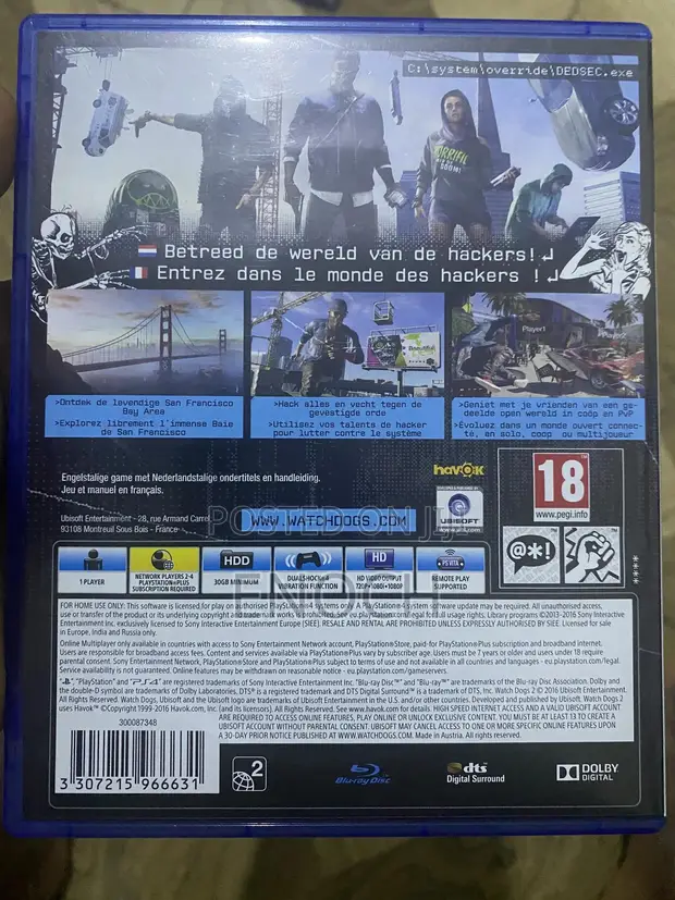 Watch Dogs Disc Ps4 in Kumasi Metropolitan Video Games, Enoch