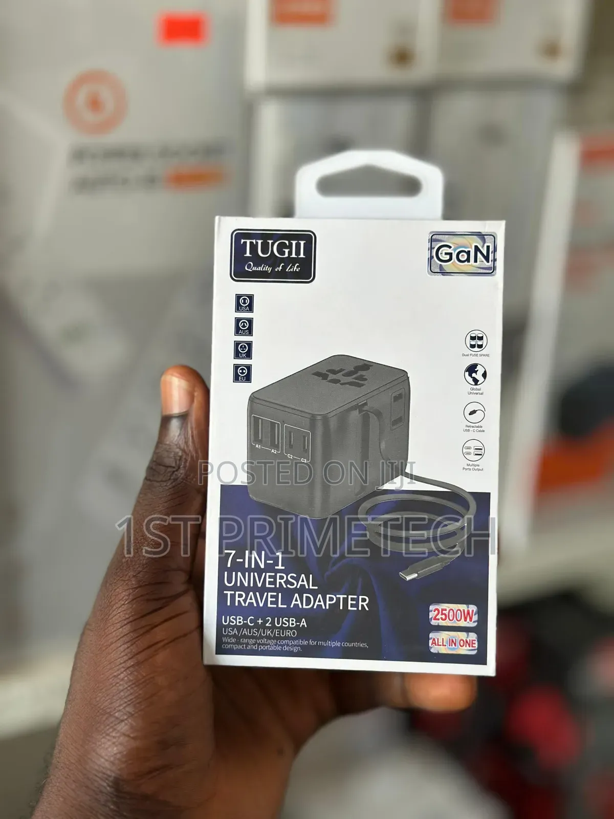 Tugii 7 in 1 Universal Travel Adapter(35w)
