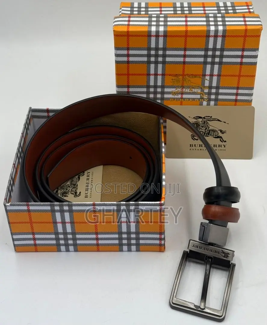 Burberry Reversible Leather Belt - Pin Buckle