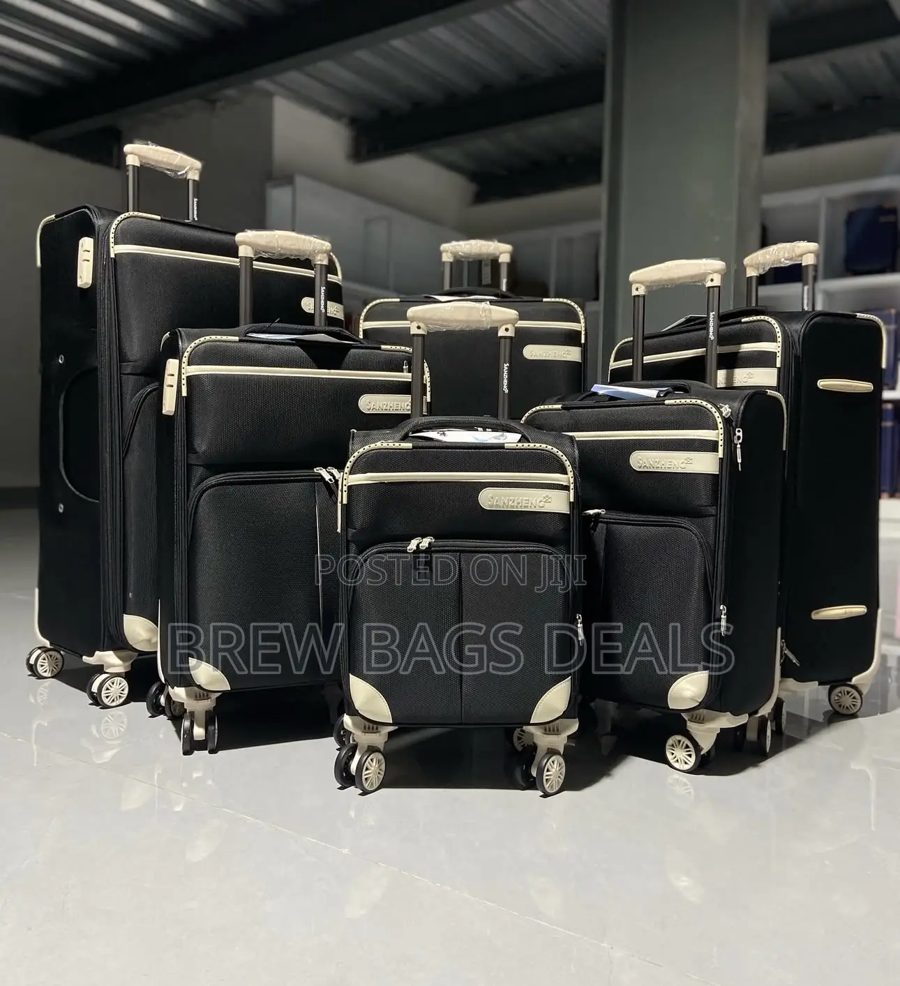 Original Sanzheng 6 In One(6set) Fabric Material Traveling Bag