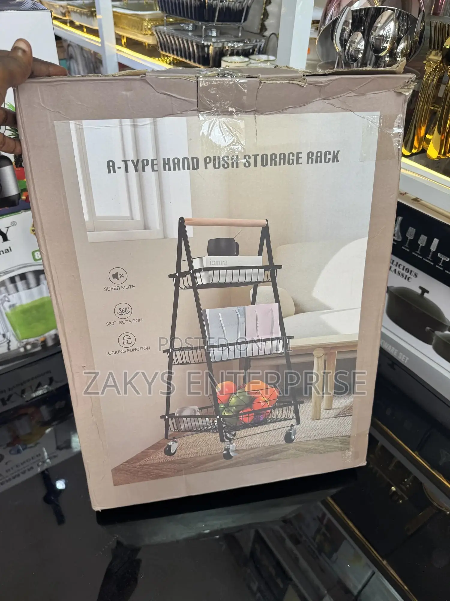 Vegetable Trolley Basket 3 Tier