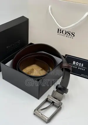 Boss Leather Reversible Belt in Box Neatly Packaged