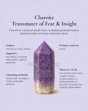 Small Charoite Stone of Transformation. Change Your Life.
